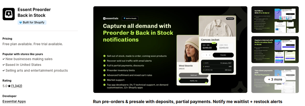 Essent Preorder Back in Stock
