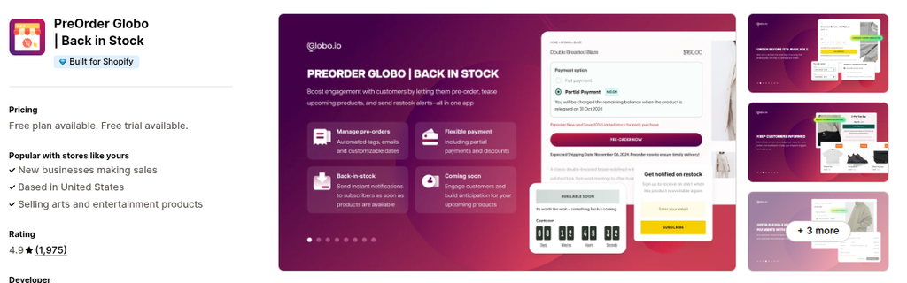 PreOrder Globo | Back in Stock
